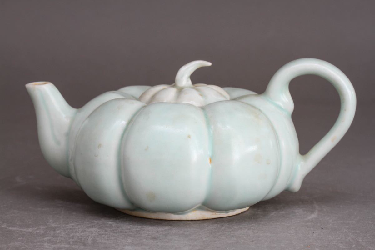 水注 青白磁瓜形水注 宋 貴重 文化遺産 茶道具 中国 骨董 蓋