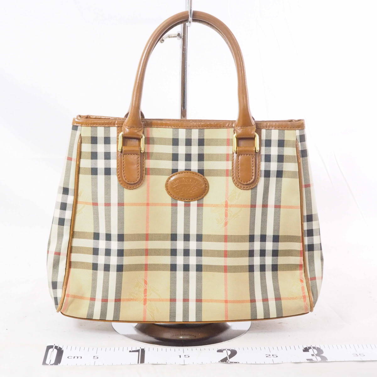 ノバチェック バーバリー レザー BURBERRY ハンドバッグ Burberrys 
