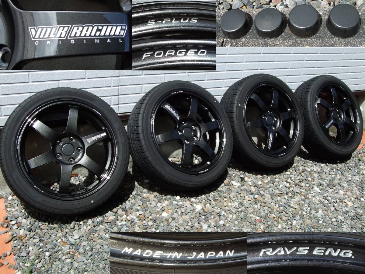 レイズ RAYS VOLK RACING TE37 SAGA S-plus 18インチ7.5J+215/45R18☆4 