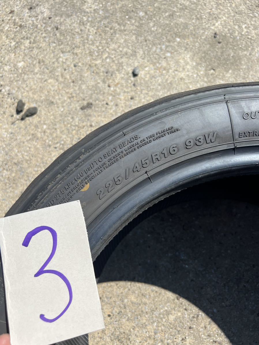 近*ダ様 アドバン A052 225/45R16 中古2本 2025年製造 YOKOHAMA [1本