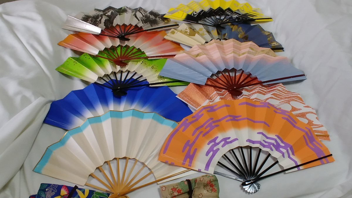 舞扇子まとめて。新品5本&中古5本です。