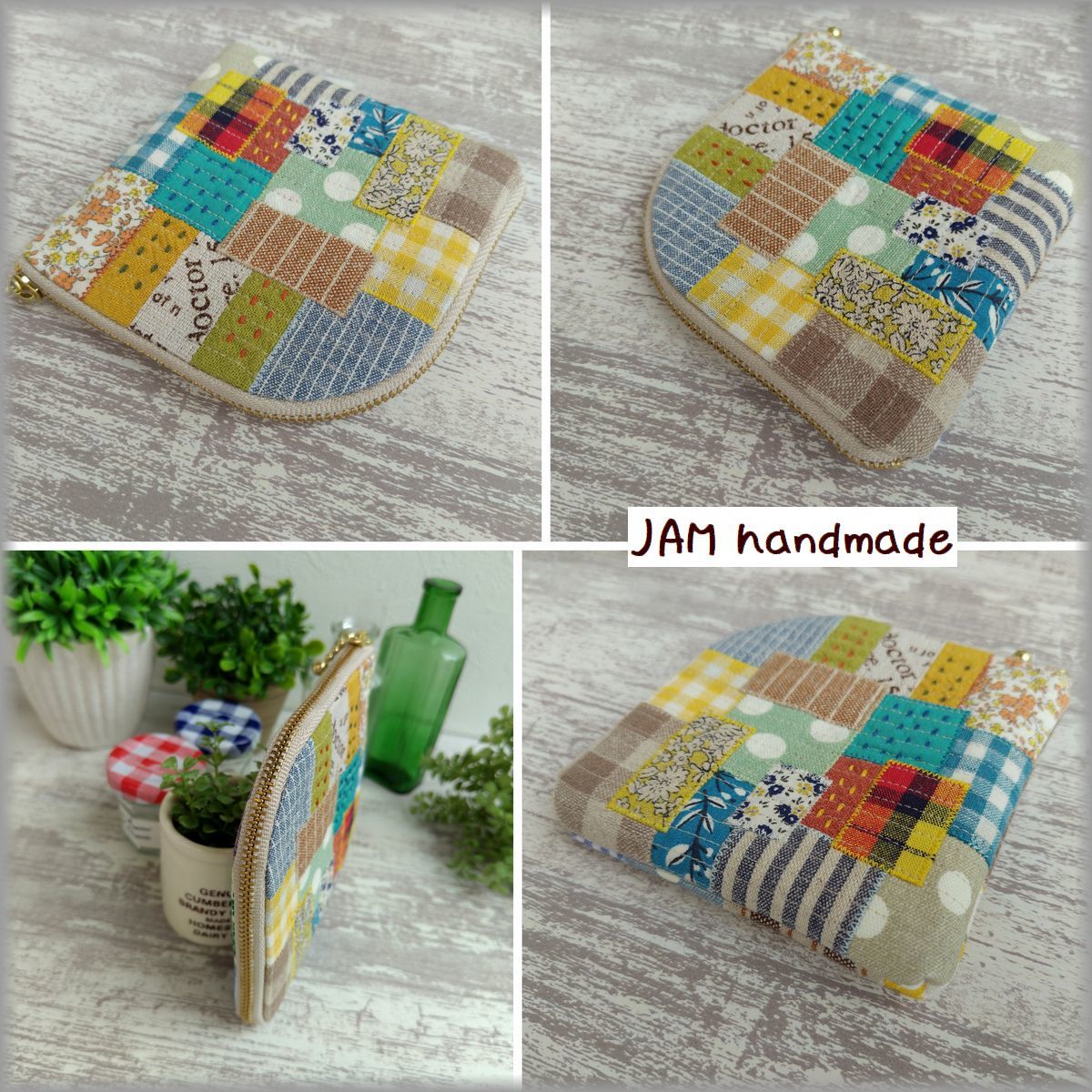 JAM ハンドメイド くまさんの小物セット ミニ 財布 L字 ラウンド 