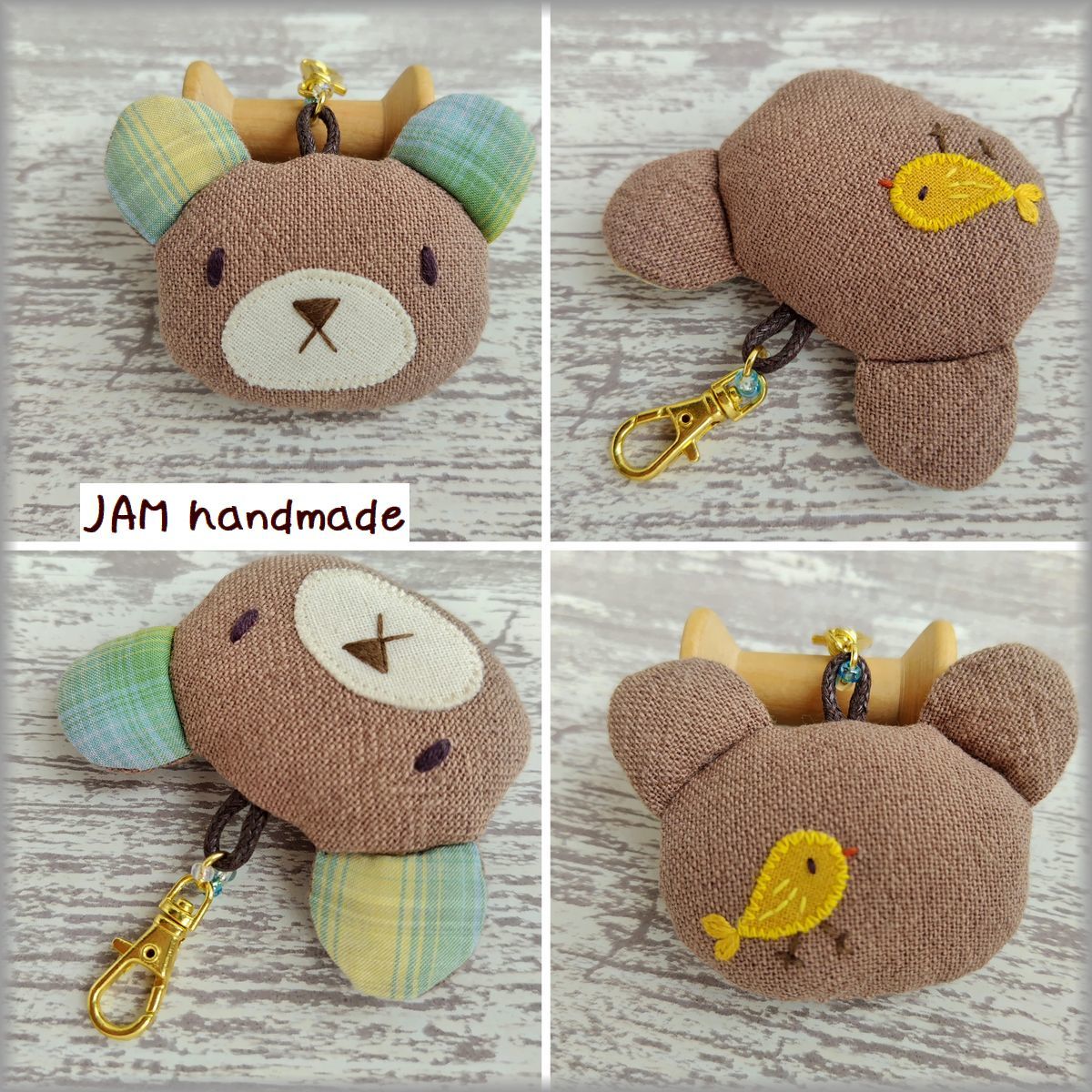 JAM ハンドメイド くまさんの小物セット ミニ 財布 L字 ラウンド 