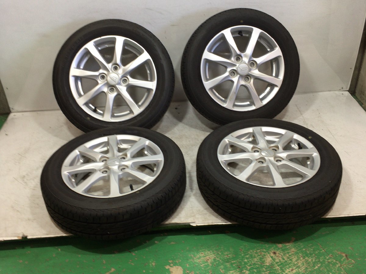 8分山 ブリヂストン NEXTRY 155/65R14 75S 2022年 ダイハツ純正アルミ 14x4.5J 4H +45 100 ハブ径54ｍｍ 4本 ノーマルタイヤ