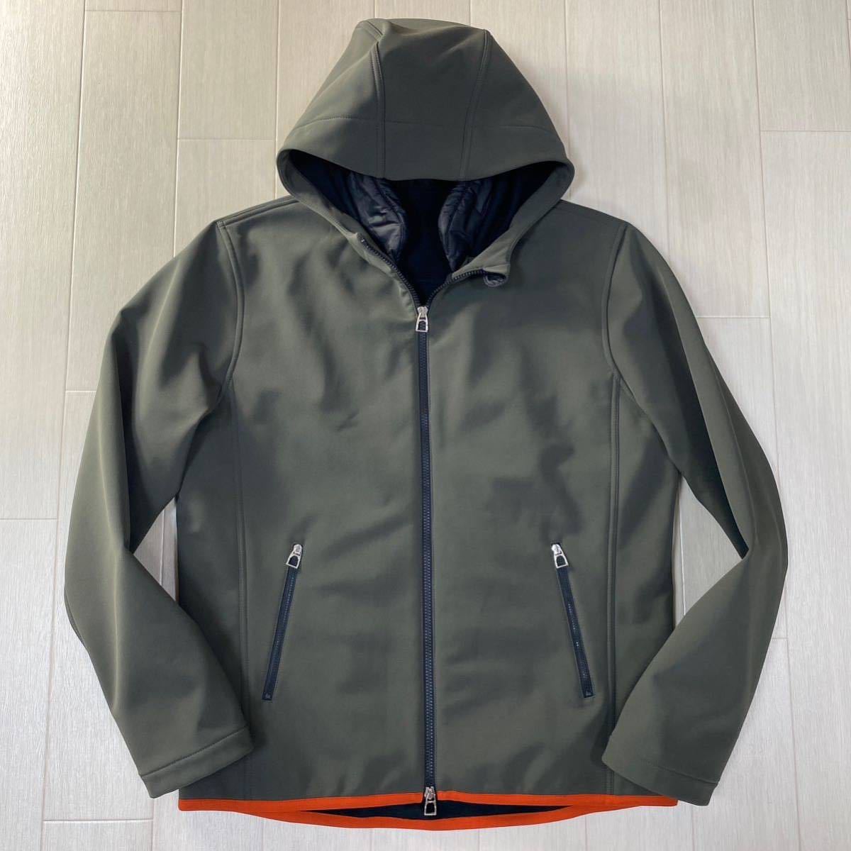 美品 HERMES エルメス メンズ ジャンパー ブルゾン フード収納 極美品 