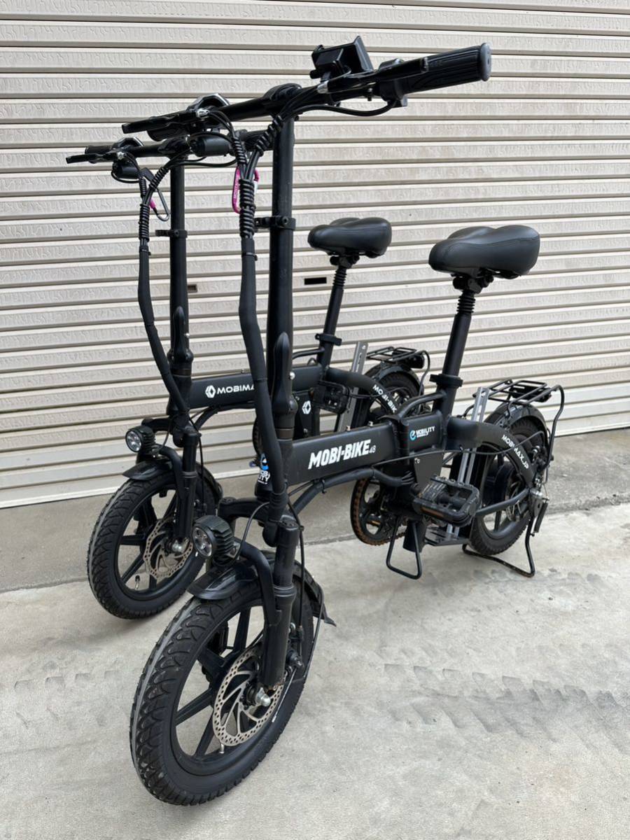 フル電動自転車 14インチ 折りたたみ 48Vモペット アクセル付き 原付