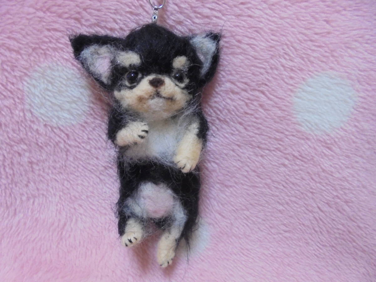 羊毛フェルト 羊毛フェルト チワワ ストラップ ハンドメイド 犬 羊毛フェルト 羊毛フェルト チワワ ストラップ ハンドメイド 犬