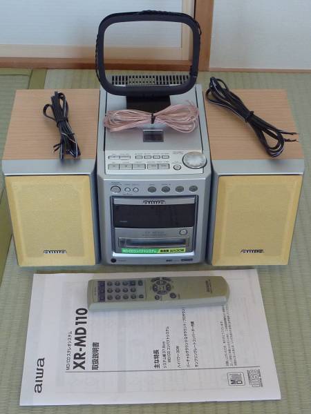☆AIWA（アイワ）☆ MD/CD AM/FM ミニステレオシステム XR-MD110(MD