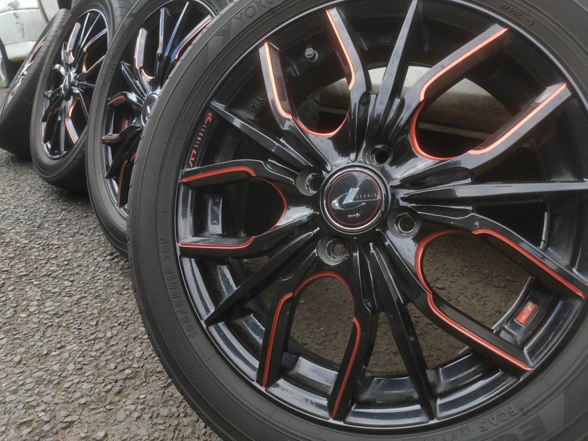 軽自動車サイズ15インチ weds レオニスLV 15x4.5Jインセット45 4穴 