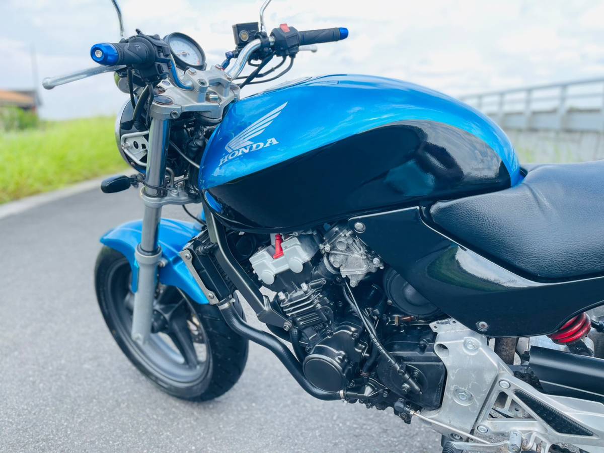 ホンダ ホーネット250 MC31 青／黒 タイヤF/R新品！ 簡易整備・オイル 