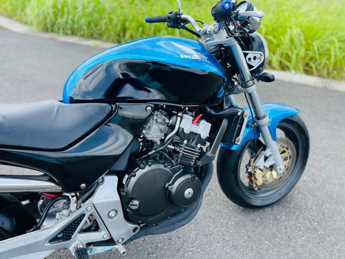 ホンダ ホーネット250 MC31 青／黒 タイヤF/R新品！ 簡易整備・オイル 