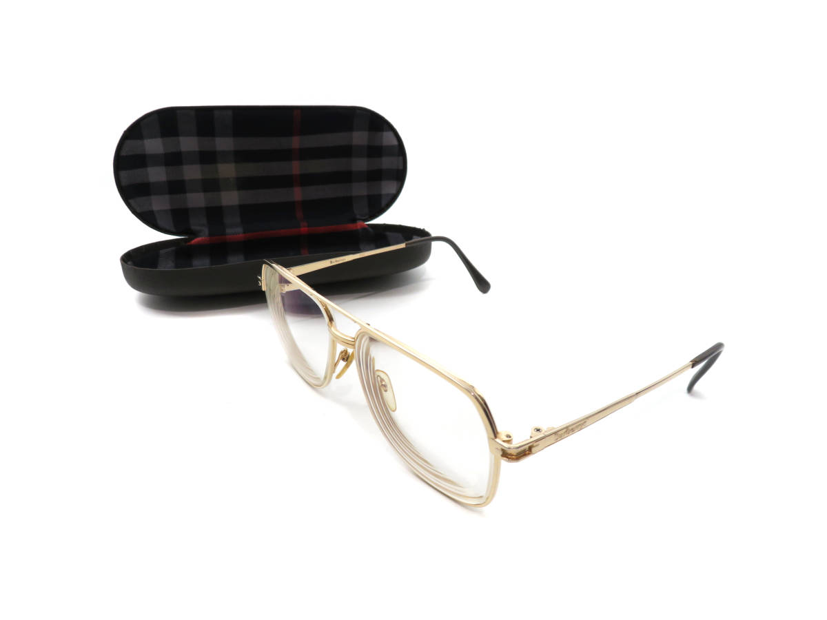 11812 美品 BURBERRY バーバリー ロゴ入り Ti-P 純チタンフレーム 度 