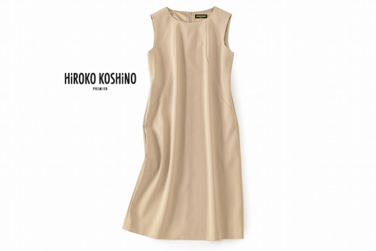 美品☆ヒロココシノプルミエ8万☆42size/13号☆ワンピースK157 HIROKO