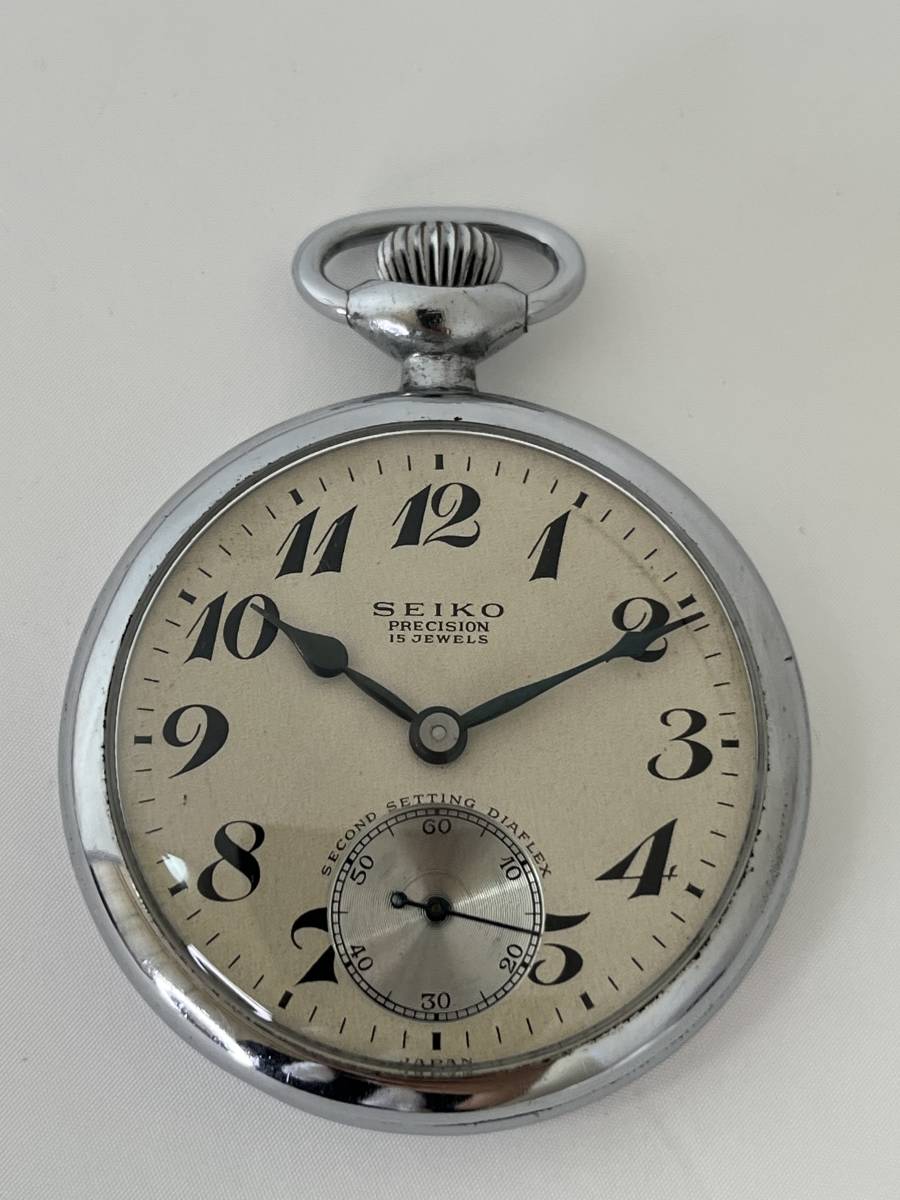 19セイコー PRECISION 15JEWELS 懐中時計 昭和43年門司鉄道 SEIKO