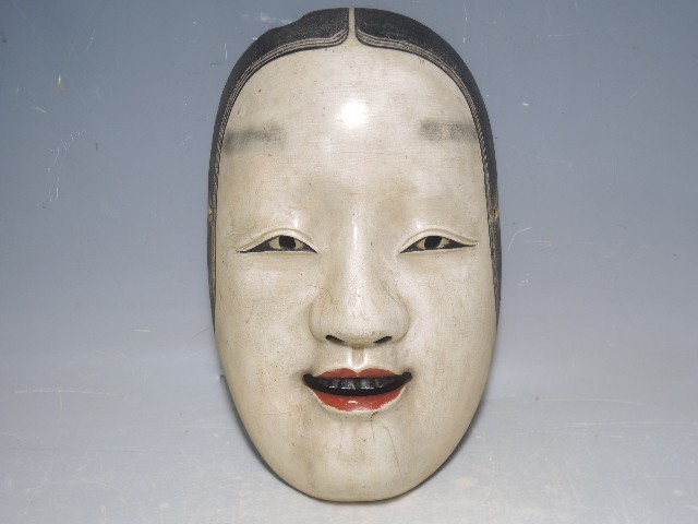 木彫能面「増女」 能楽 宝来女 小面 女面 彫刻 木工芸 狂言 芸能 伝統