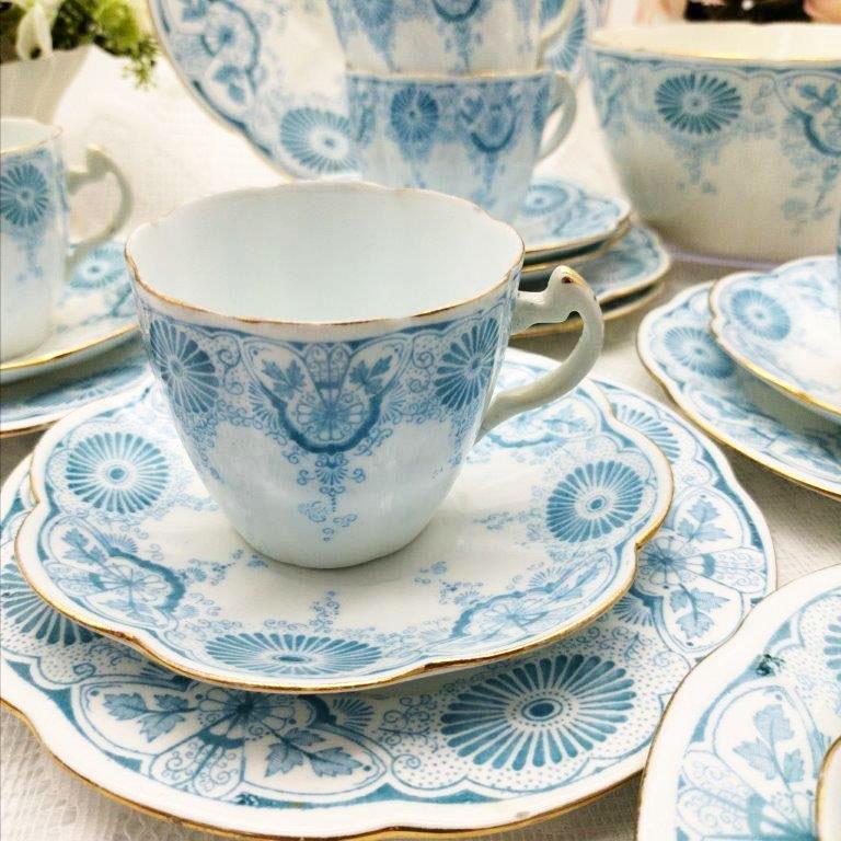 シェリー ワイルマン | アンティーク食器の専門店 FEELPORT Antique トリオ ヴィクトリア時代のアンティーク「ワイルマン」のティーセット 0 フラワー カップ＆ソーサー カップ&amp;ソーサー（キッチン用品 Wileman カップ ティーカップの中古品 shelley