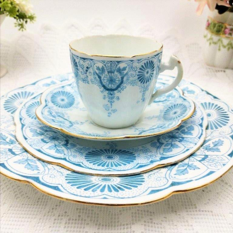 シェリー ワイルマン | アンティーク食器の専門店 FEELPORT Antique トリオ ヴィクトリア時代のアンティーク「ワイルマン」のティーセット 0 フラワー カップ＆ソーサー カップ&amp;ソーサー（キッチン用品 Wileman カップ ティーカップの中古品 shelley