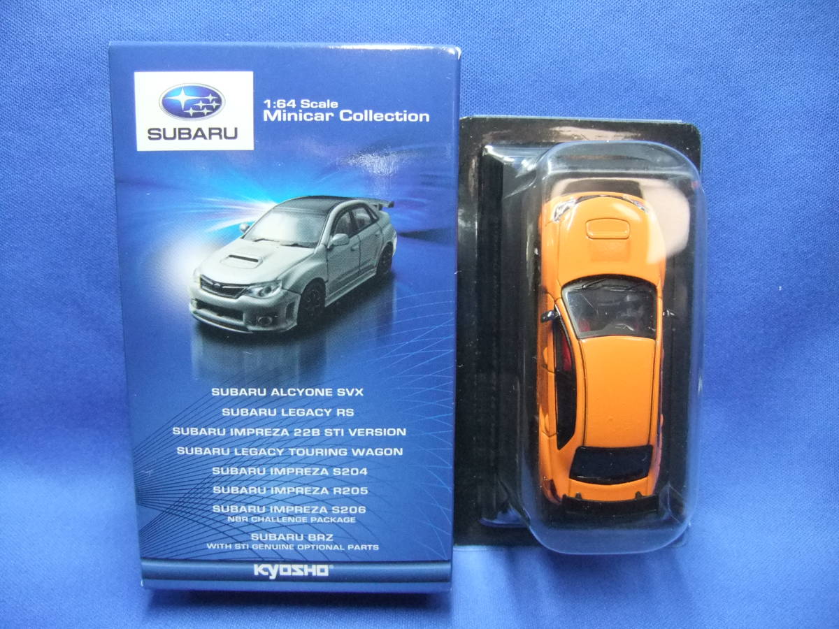 カルワザ限定★赤色シート/ドアミラー塗装★京商★1/64★スバル インプレッサ WRX STI tS タイプRA★オレンジ色★