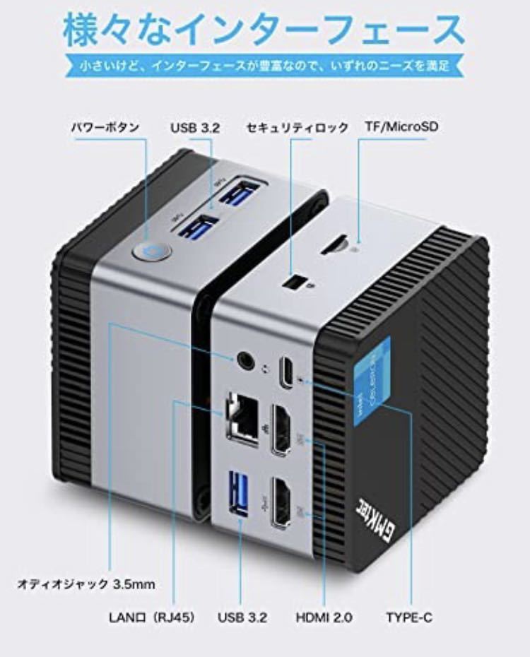 2A09a1H ミニPC Intel 第11世代 Jasper lake N5105最大（2.9GHz）8GB