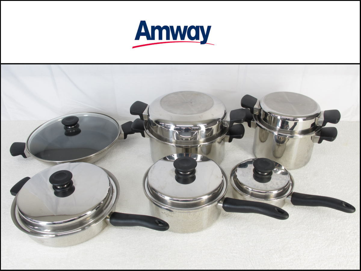 amway/アムウェイ クィーンクック 鍋 フライパンセット 多重構造鍋