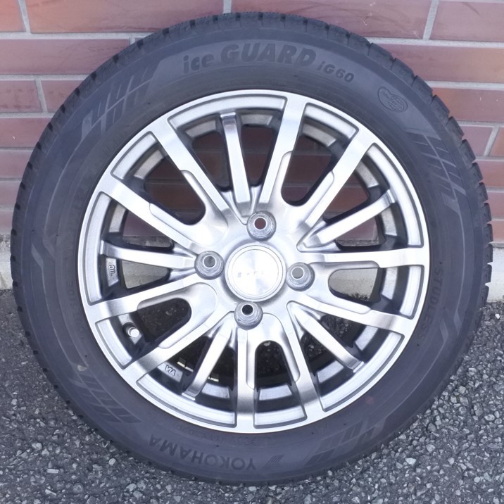 格安 軽自動車 アルミホイール スタッドレスタイヤ 155-65-14 YOKOHAMA ice GUARD iG60 4本 20230826 htymmnr m 0825 スタッドレス 155&frasl;65r14 スタッドレスタイヤ 155⁄65r14 セット」の人気商品一覧・価格比較 ホイールセット（対応
