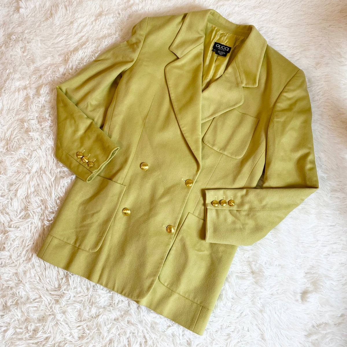 1円〜 【美品/カシミヤ100%】GUCCI グッチ コート テーラード 