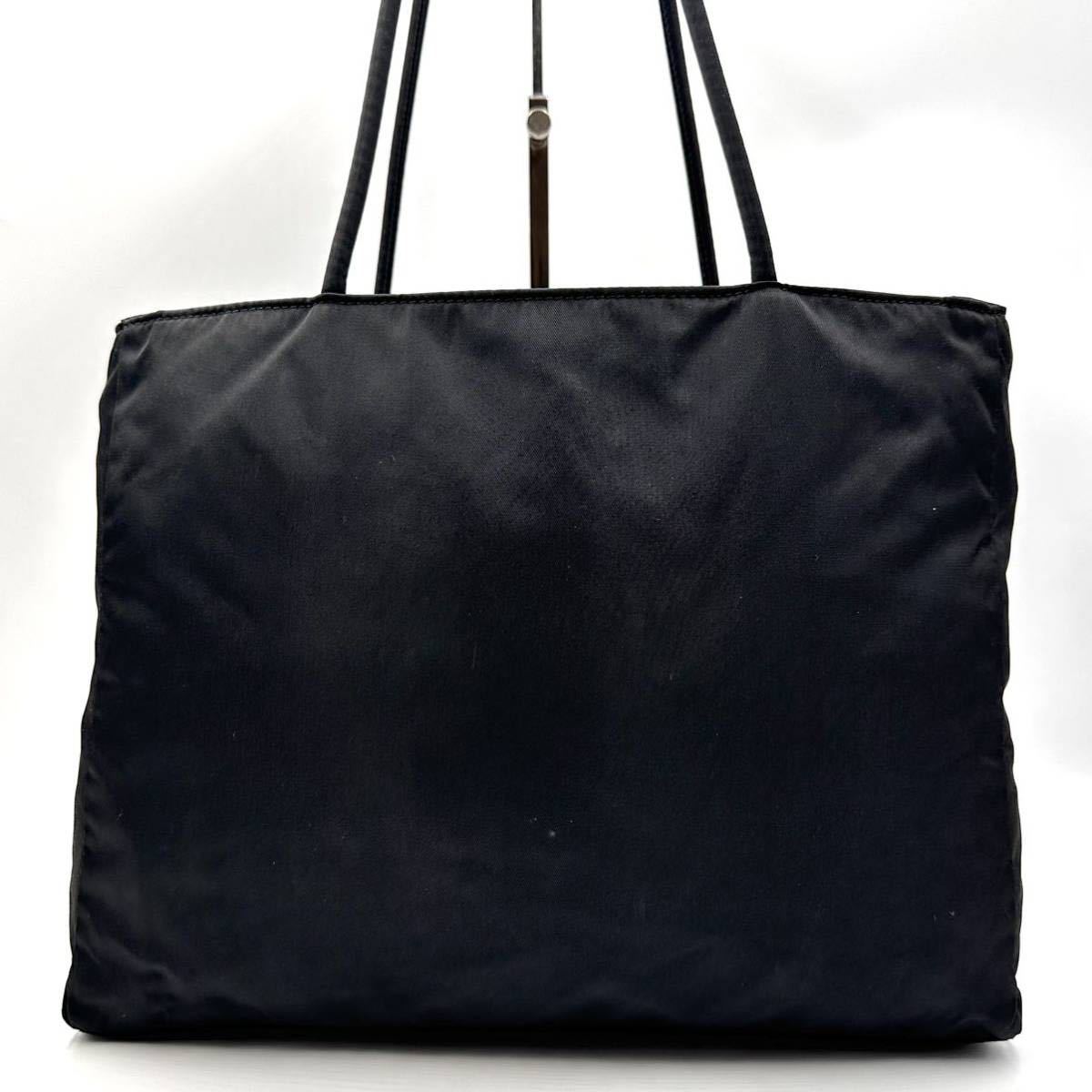 119【美品】PRADA プラダ トートバッグ ハンド 肩掛け ポコノ 三角ロゴ