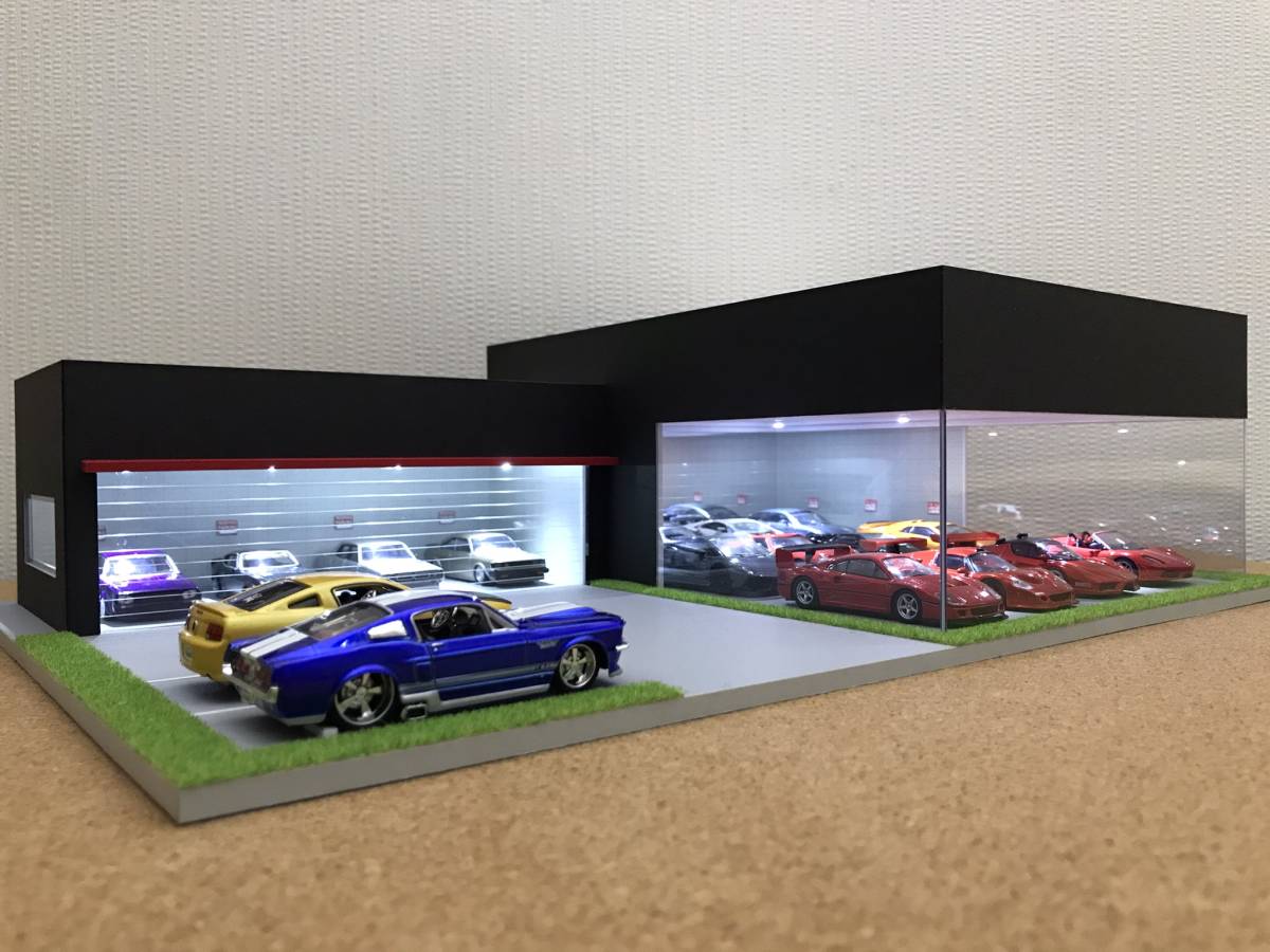 ミニカー専用ジオラマ：1/64 カーディーラーⅣ（オールブラック