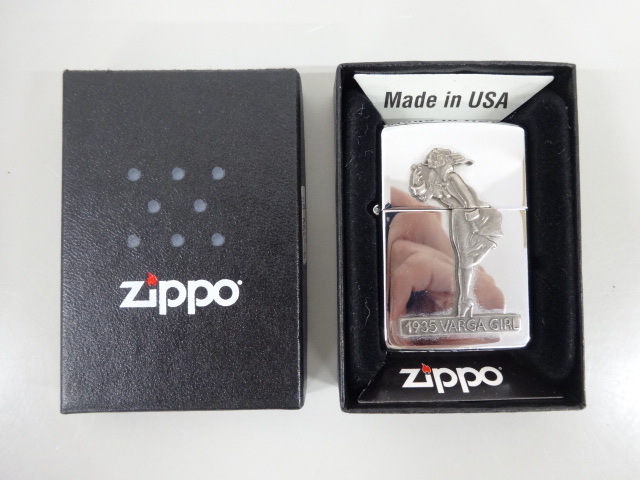 低価，定番 着火確認済み 1993年製 ZIPPO ジッポ WINDY ウィンディ 1935 VARGA GIRL 立体 メタル貼り シルバー 銀 ライター USA(タウン＆カントリー)｜売買されたオークション情報、yahooの商品情報をアーカイブ公 Zippo