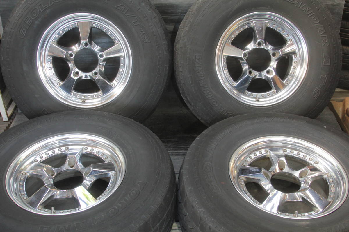 外B条件付送料無料 EpsilonJapan メッキ 285/75R16×8.5J+53 5H PCD150 おまけタイヤ 4本セット ランドクルーザー100 ランクル100 シグナス_1