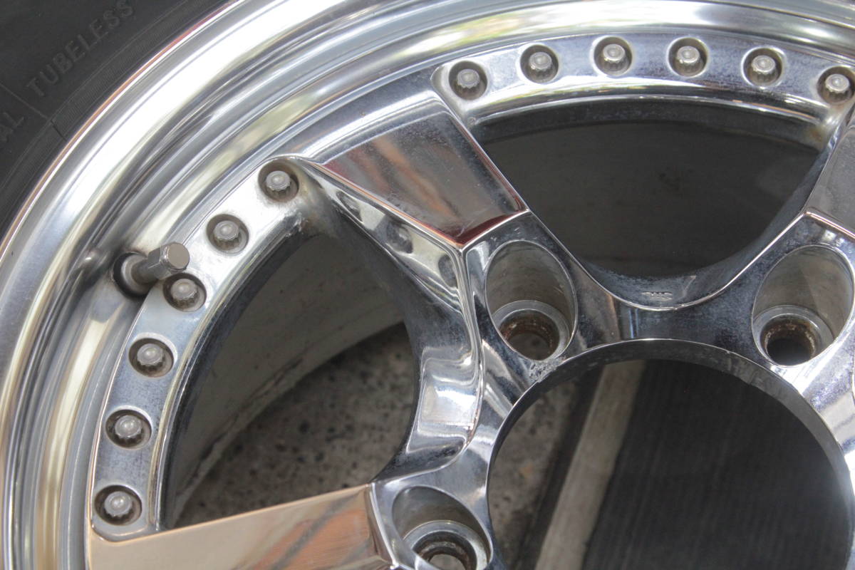 外B条件付送料無料 EpsilonJapan メッキ 285/75R16×8.5J+53 5H PCD150 おまけタイヤ 4本セット ランドクルーザー100 ランクル100 シグナス_5