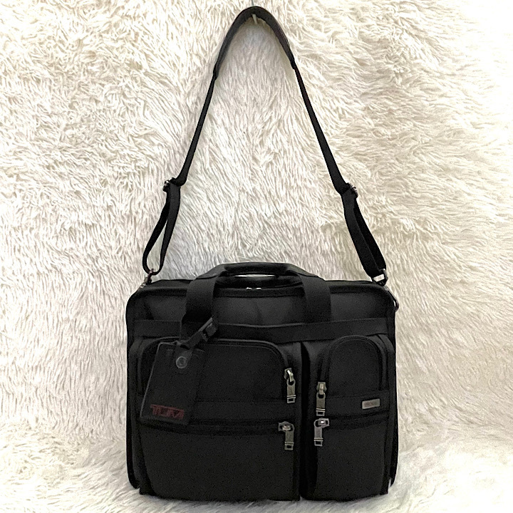美品✨TUMI ビジネスバッグ 2way エクスパンダブル ナイロン ブラック 極美品☆TUMI トゥミ 2way ビジネスバッグ エクスパンダブル キャリー