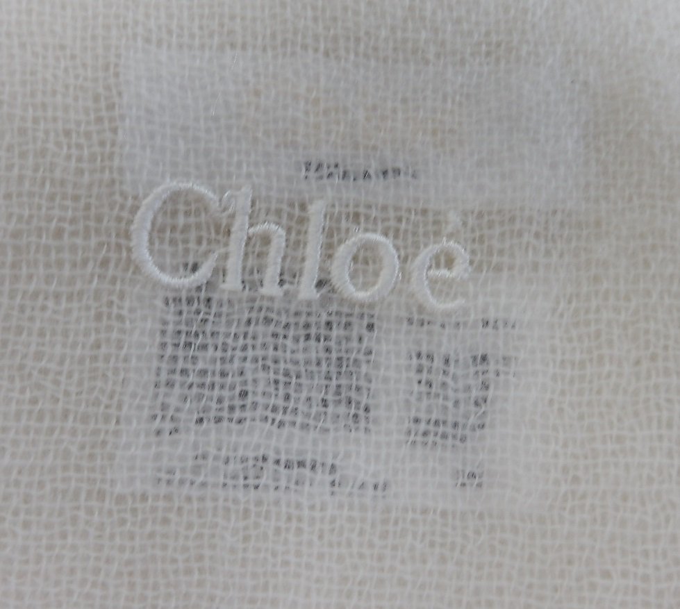 クロエ Chloe タグ付 新品タグ付き 未使用 カシミヤ100%フリンジ付き