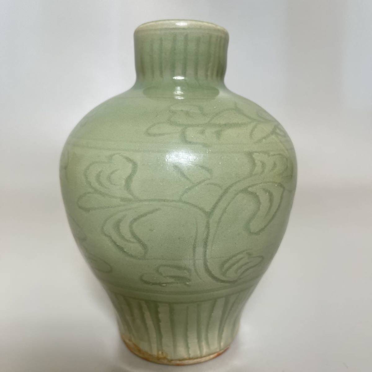 J5-2S30中国美術　明時代龍泉窯　天龍寺　青磁　花瓶花入華道具　時代物　唐物 龍泉窯 花入 中国美術 花瓶 花器 唐物 時代物 青磁 青磁花瓶 Yahoo