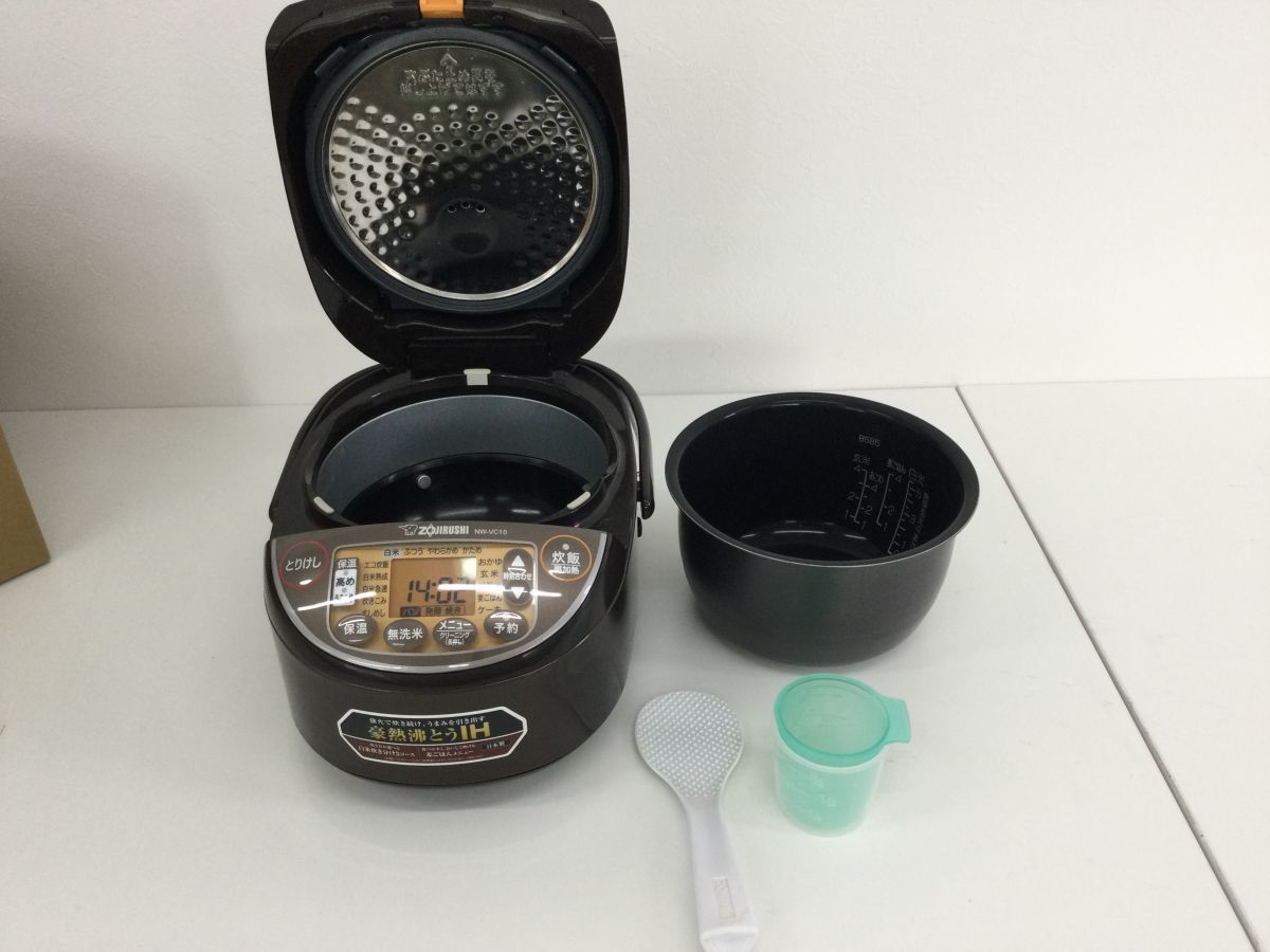 ZOJIRUSHI IH炊飯ジャー NW-VC10 本体年製2023 ○営MK023-100 象印 IH炊飯ジャー NW-VC10-TA ZOUJIRUSHI 極め炊き 豪熱