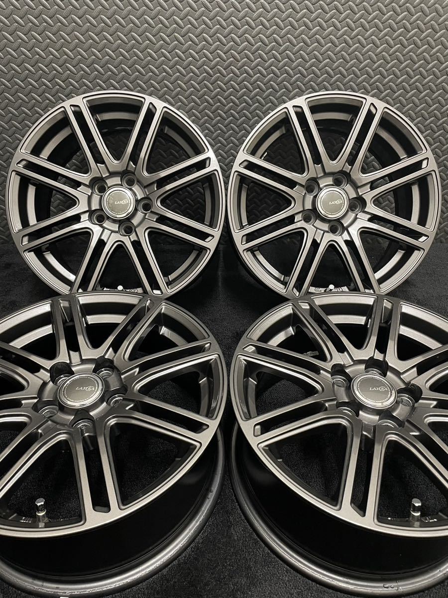 LAYCEA アルミホイール 15インチ 6.5J＋40 100 5H 4本 平座 (B-B279)