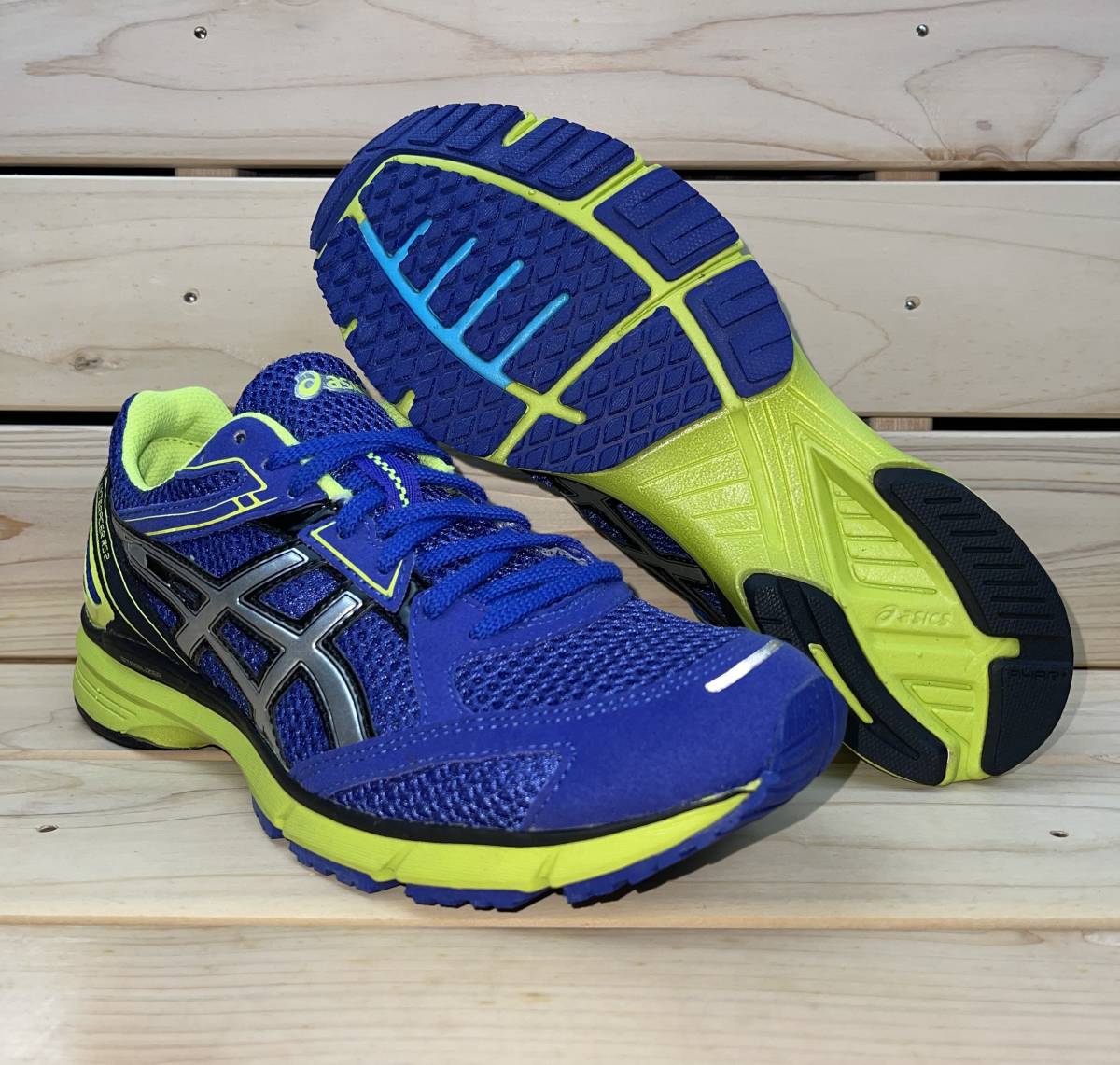 1円 スタート アシックス 25cm ライトレーサー RS 2 ロイヤルブルー シルバー asics LYTERACER RS 2 ランニング シューズ **