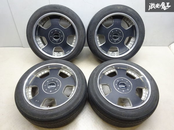 ●スピードスター ビエナD DISH 18インチ 9.5J +25 +37 PCD 1329.7 6H TOYO TRANPATH R30 235/50R18 2009年 ハイエース キャラバン 棚R-7