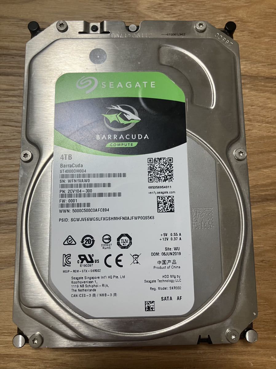 Seagate 4TB | HDD ハードディスク 内蔵 SATA 3.5インチ 内蔵