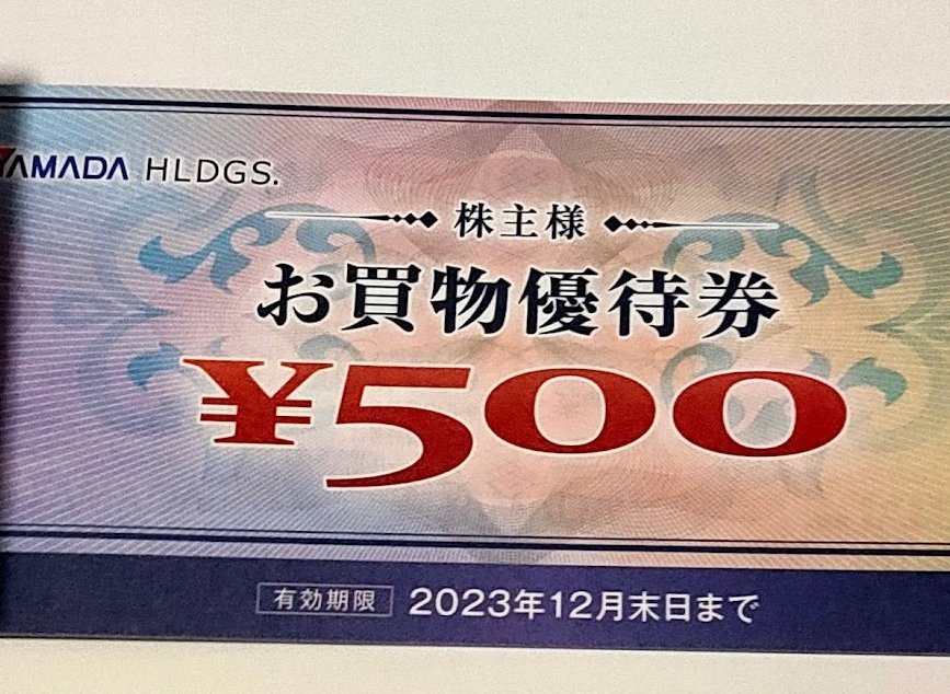 最新 ヤマダ電機 株主優待券 500円×10枚 5000円分 12月