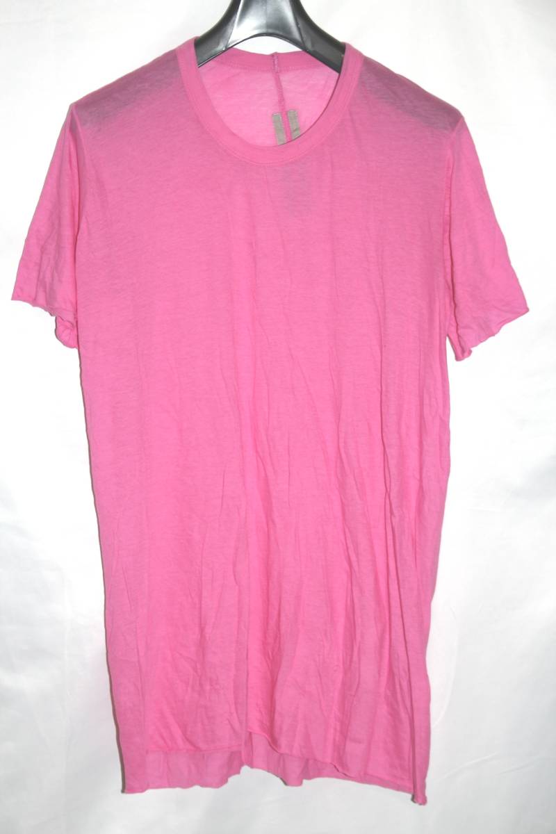 【希少】Rick Owens｜リック・オウエンス 23SS 変形ダブルガーゼカットソー ホットピンク ベーシックTシャツ M ほぼ新品 hot pink
