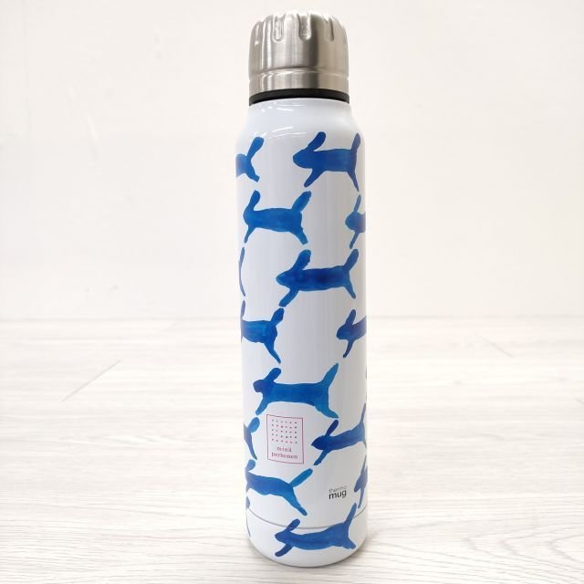 3-0903G◎mina perhonen 新品 runrunrun ウサギ thermo mug タンブラー 0.3L 保温保冷 その他雑貨 ホワイト ミナペルホネン 219479