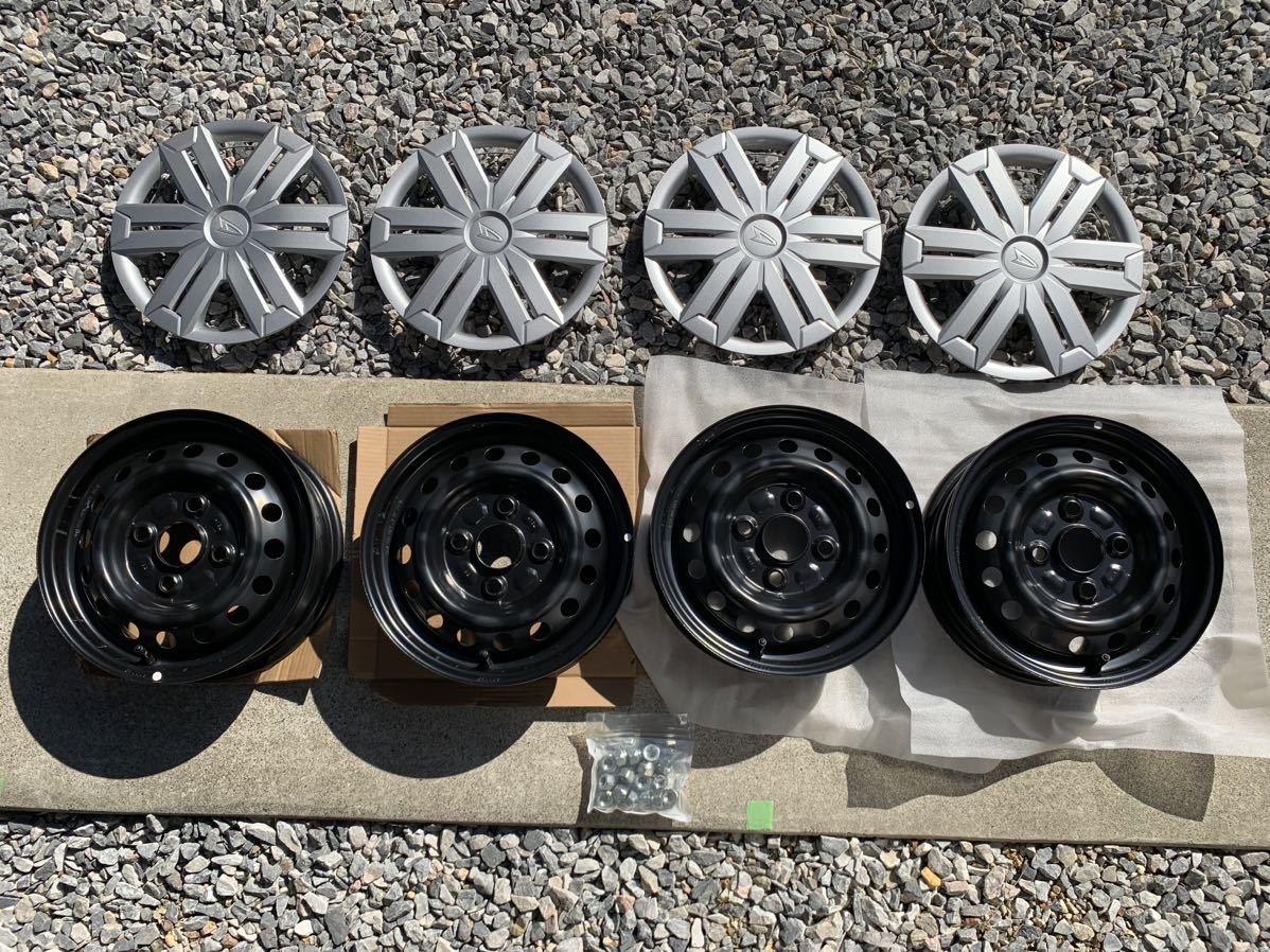 アトレー 純正 鉄ホイール 12×4.00B + ホイールキャップ 新車外し