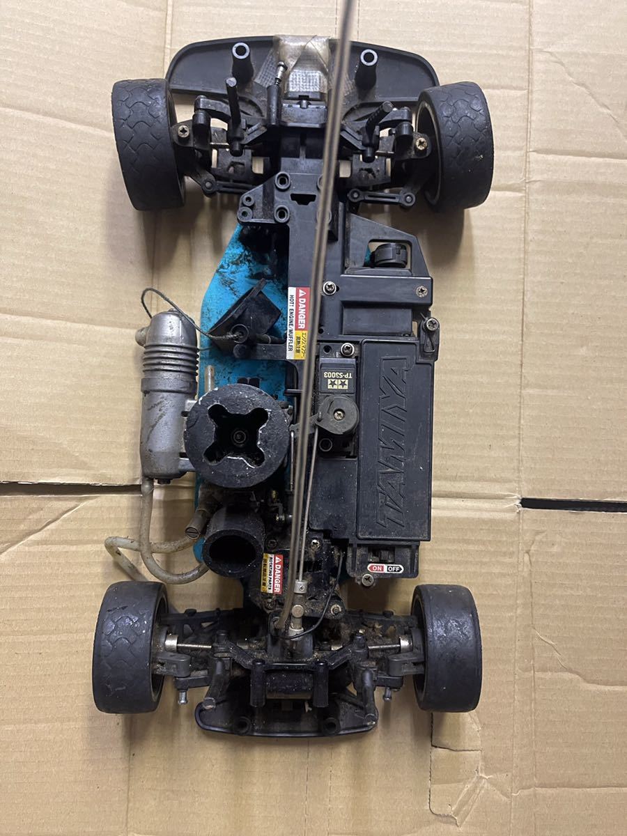 タミヤ中古シャーシ(ジャンクパーツ付き) タミヤ エンジンカー RC 部品取られジャンク タミヤ ジャンクの中古品