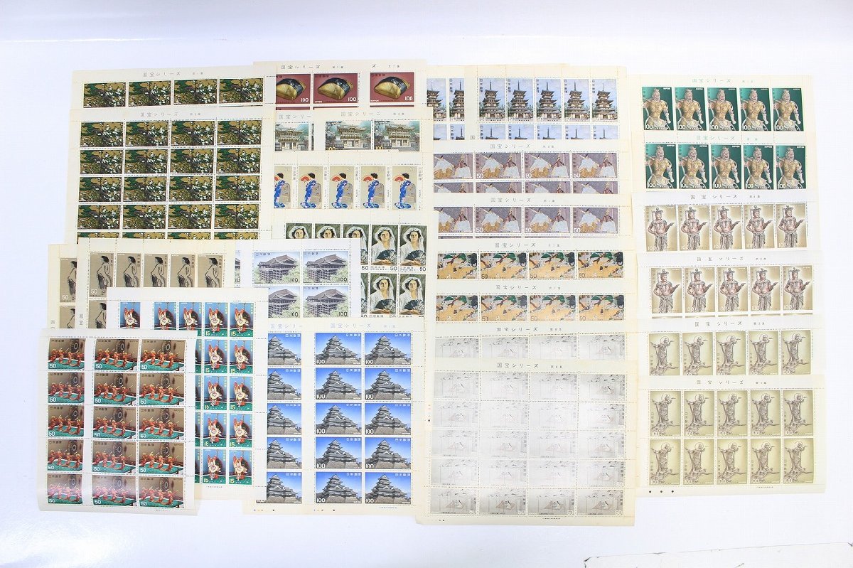 未使用 切手 まとめて 額面約3万1600円 額面割れ 記念切手 シート 太平楽 薬師寺東塔 清水寺本堂 など 9-G004/1/60P