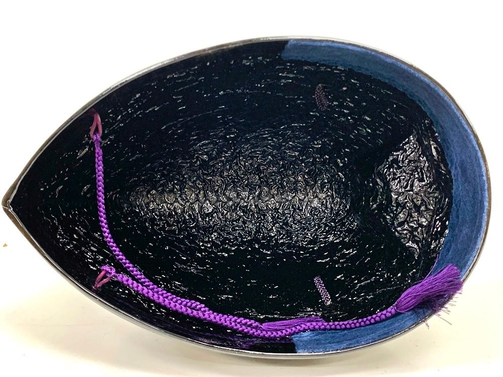 ◇ 【 未使用 美品 】 烏帽子 立烏帽子 本皮縁 えぼし エボシ 神職 