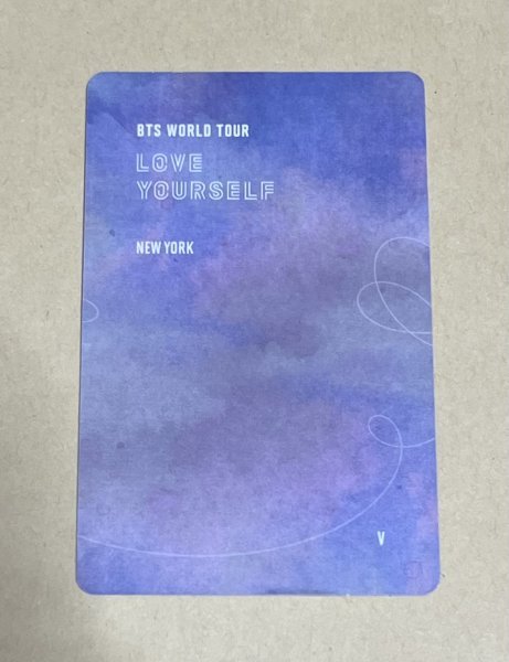 BTS WORLD TOUR LOVE YOURSELF NEW YORK DVD付属品 公式 トレカ