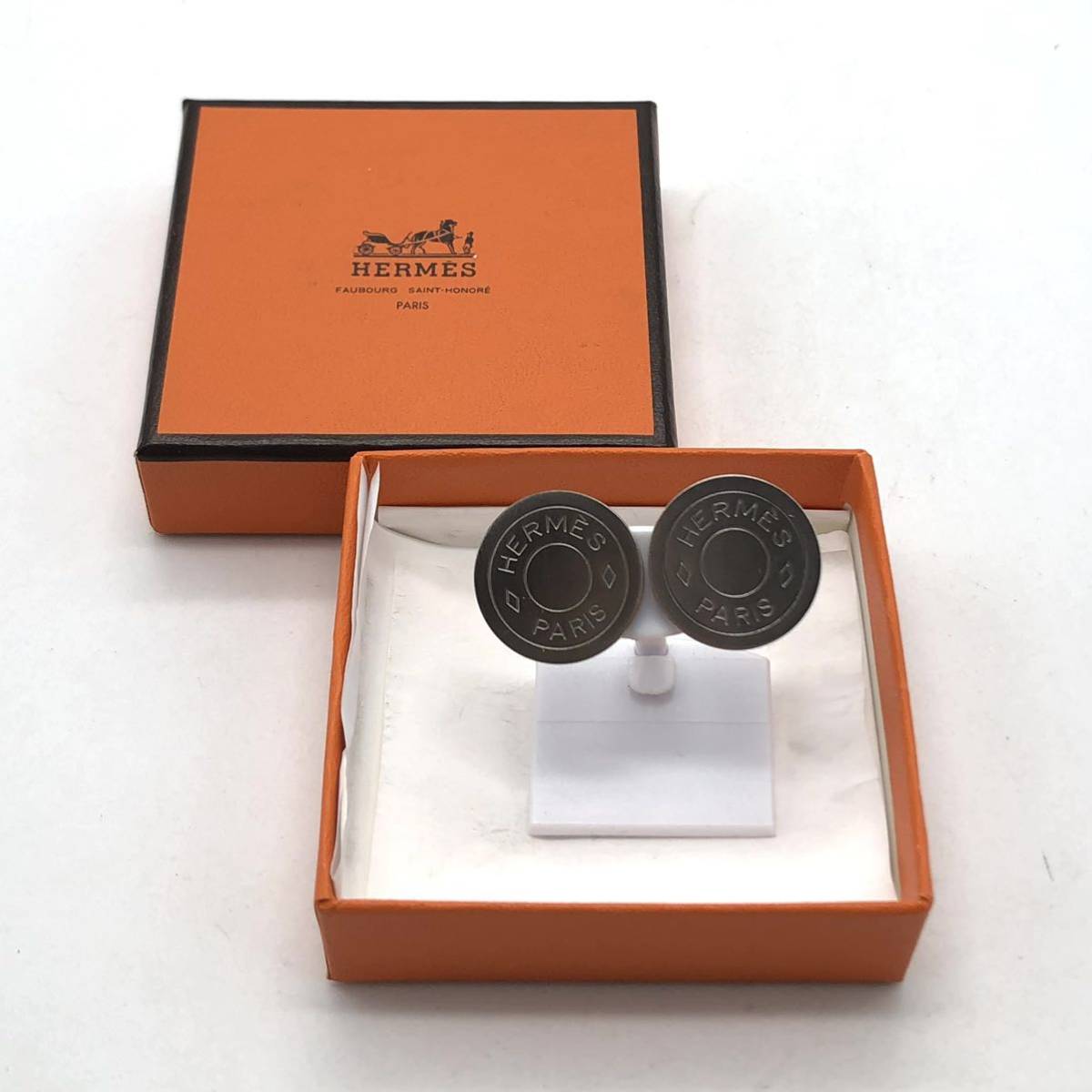 HERMES エルメス イヤリング セリエ シルバー ラウンド アクセサリー P5944