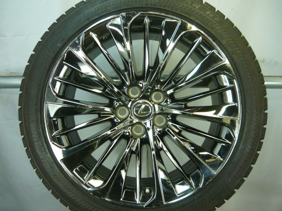 レクサスLS500純正OPホイール＋ブリザックRFT◇20インチ8.5J＋25 5穴PCD120