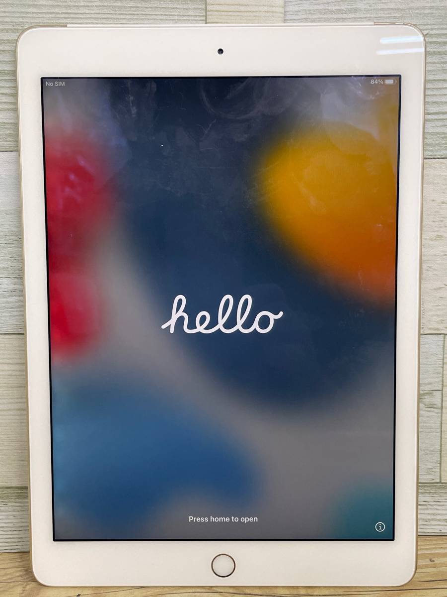 au Apple iPad Air 2 16GB Wi-Fi+Cellular A1567(MNVR2J/A)判定〇/ゴールド 動作品
